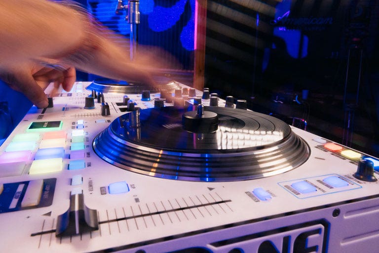Image of a DJ scratching on a Rane ONE MKII