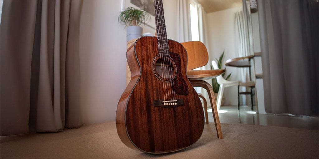 Photo of a Guild orchestra acoustic guitar