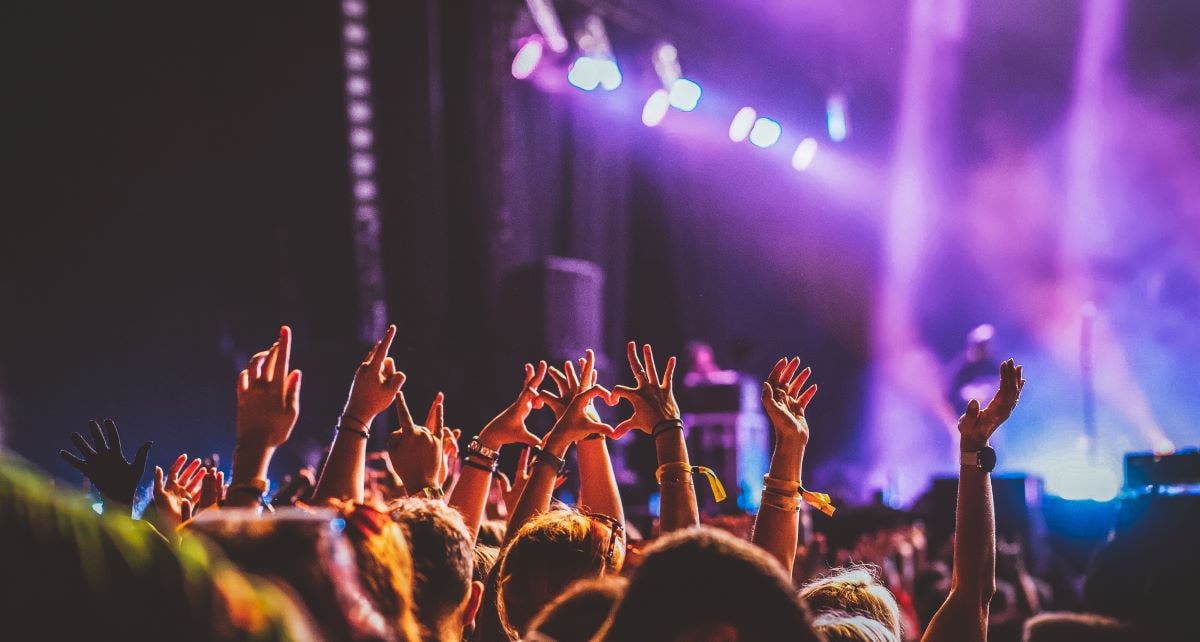 Crowd at DJ event