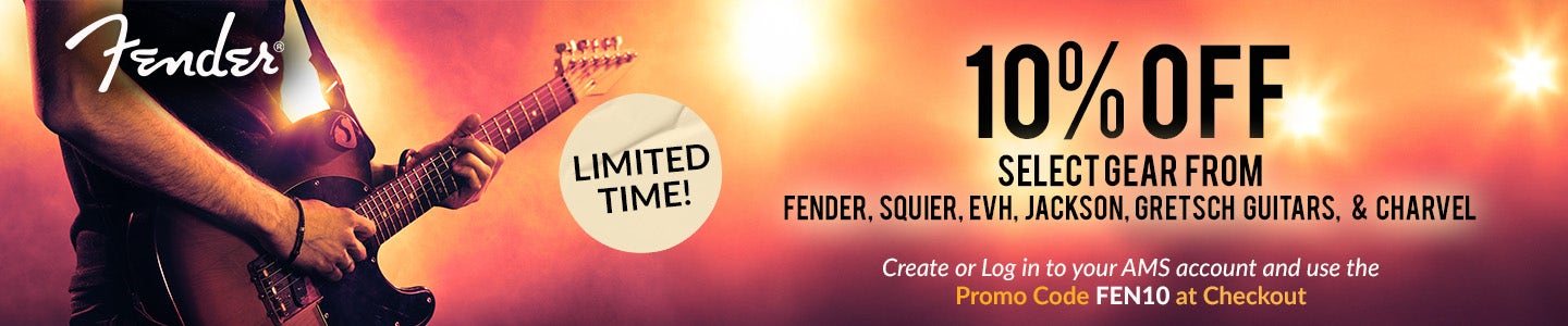 10% off Fender Gear using promo code FEN10