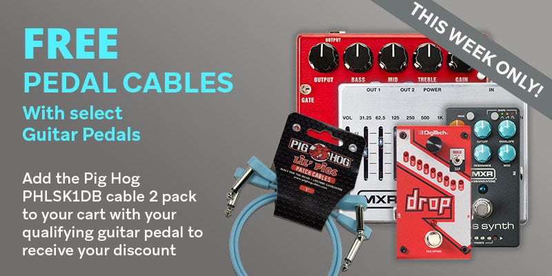 Free pedal cables with select effects for a limited time | American Musical Supply