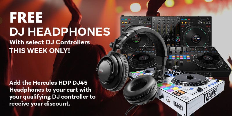 Free DJ Headphone with select DJ Controllers for a limited time  | American Musical Supply