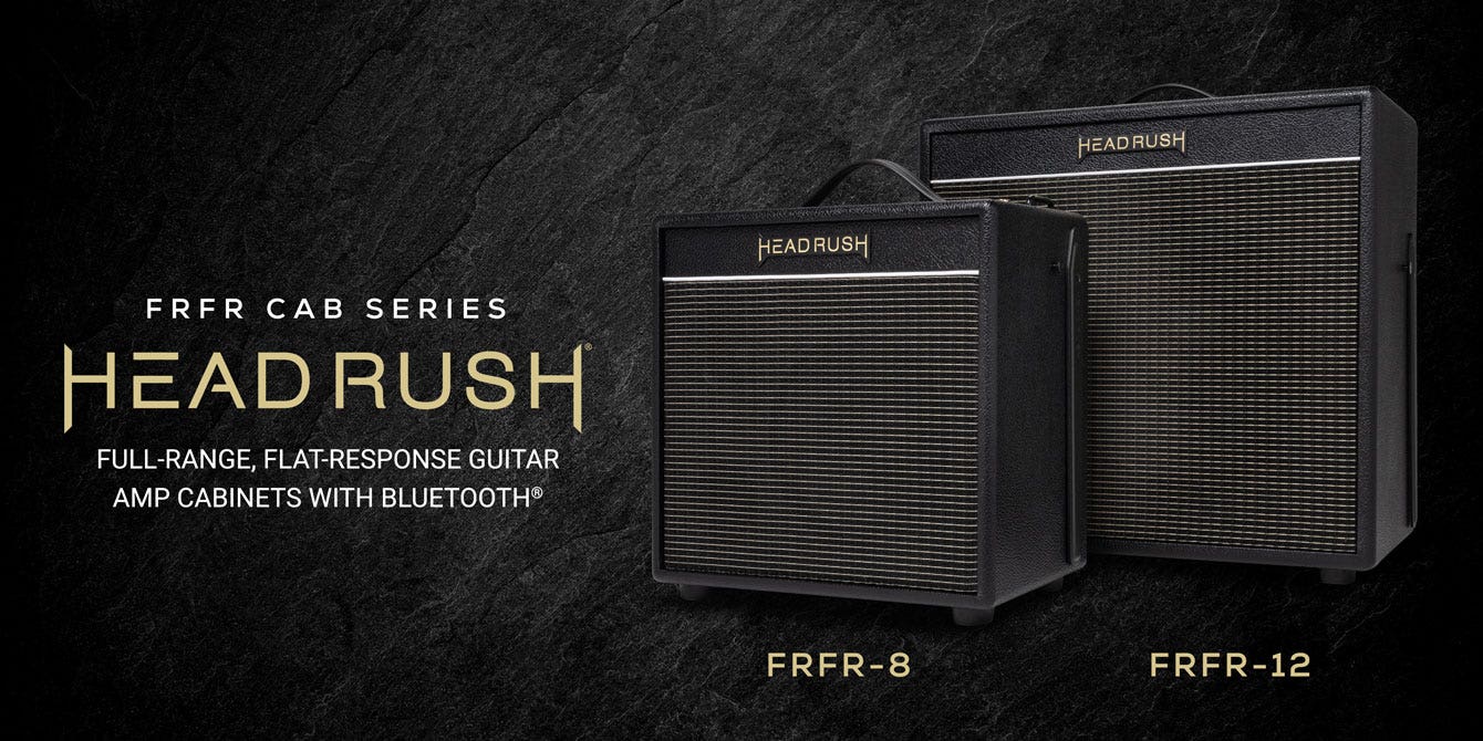 HeadRush FRFR Cab Series - Full-range, flat-response guitar amp cabinets with bluetooth