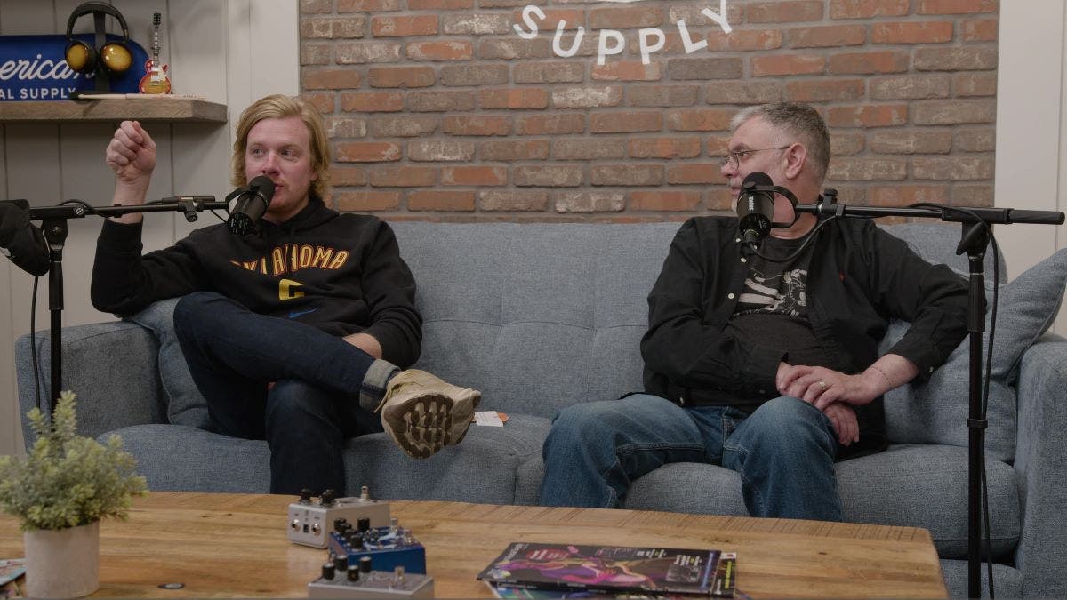Robert Keeley of Keeley Electronics and Colt Westbrook of Walrus Audio at American Musical Supply