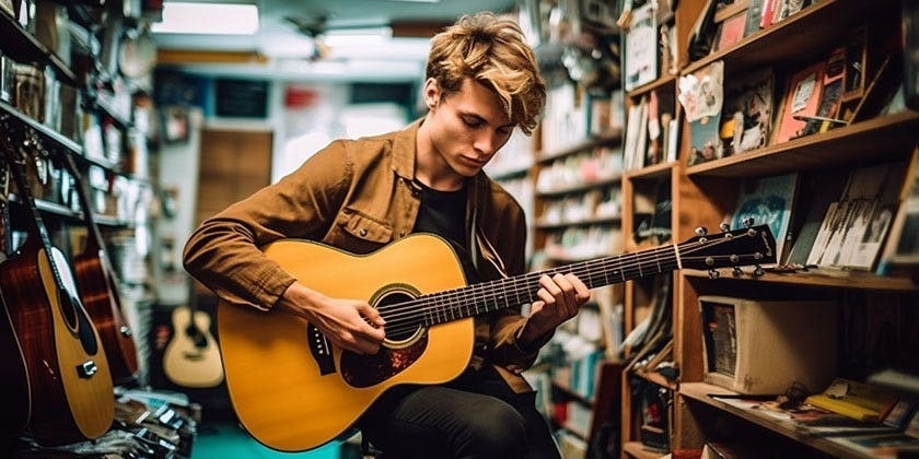 Young Man Playing Guitar