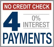 4 Payments - 0% Interest - No Credit Check