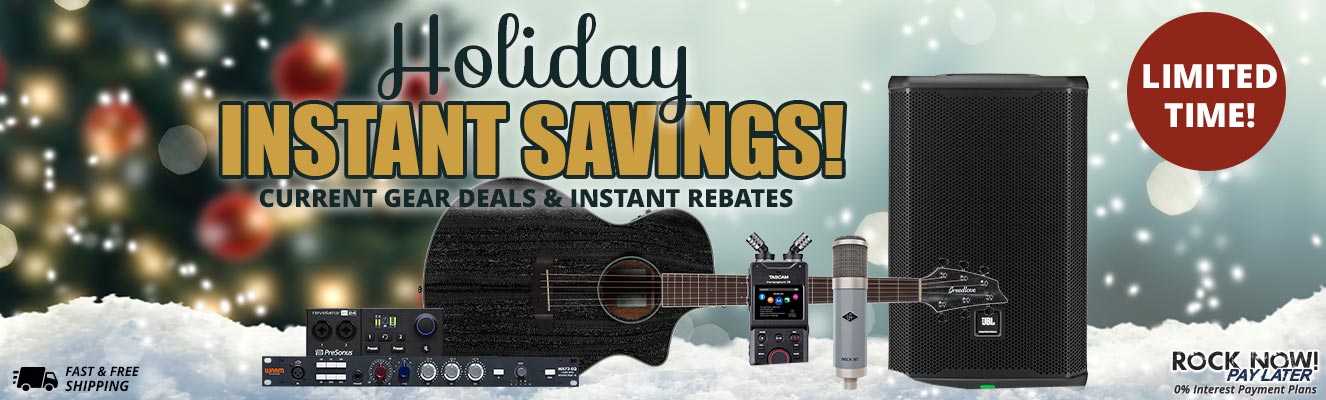 Holiday instant savings banner