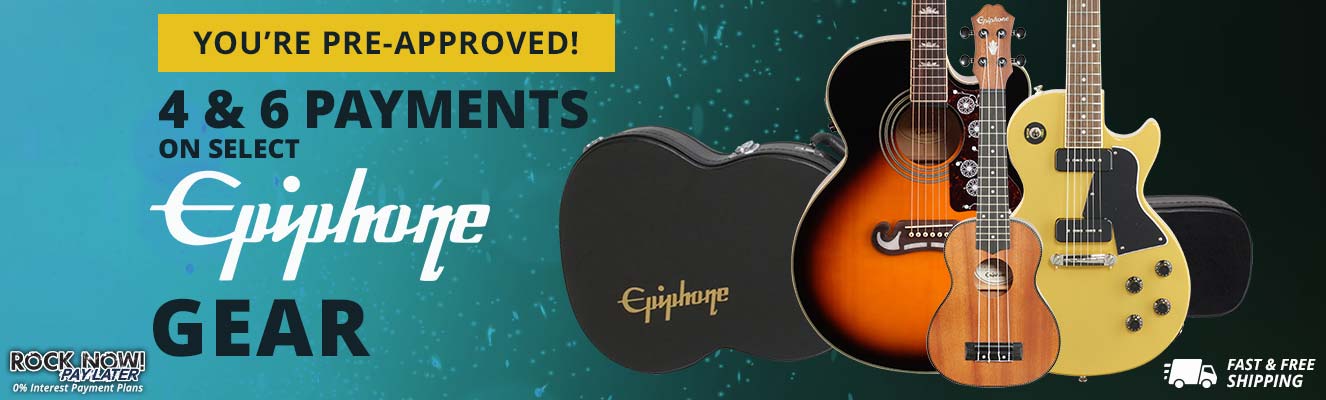 No Credit Check Epiphone | In Stock Banner