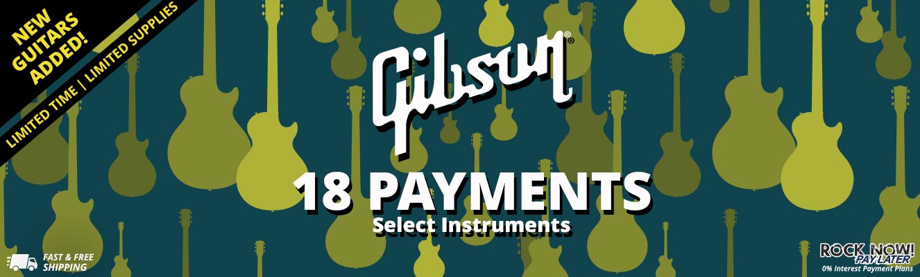 18 Payments | Select Gibson Instruments banner