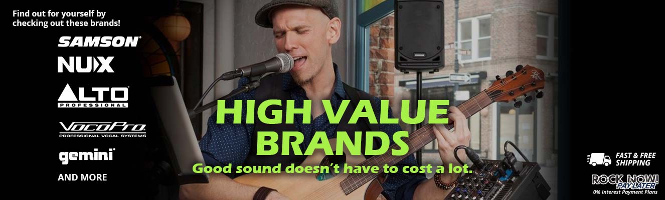 High value brands let your dollar go further banner