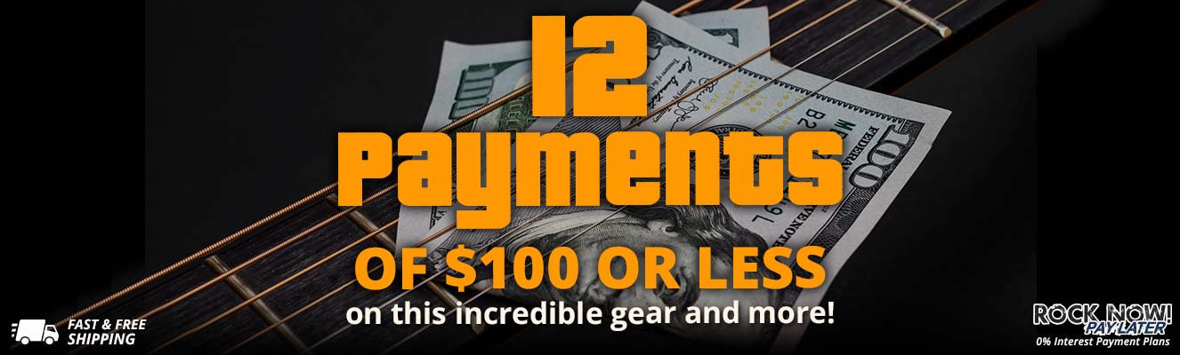 12 Payments of $100 or less on this incredible gear!
