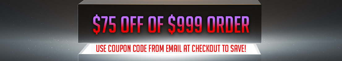 Mystery Coupon $75 Off $999